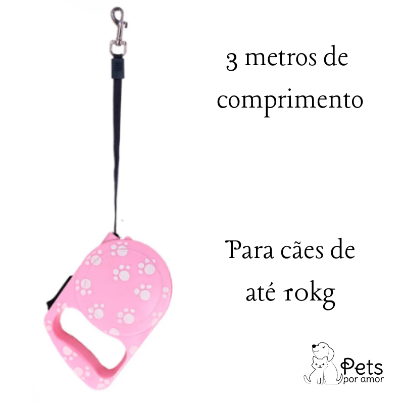 Guia Retrátil para Cães de Pequeno Porte
