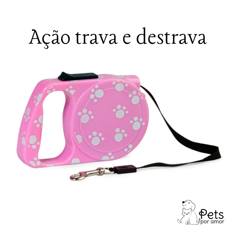 Guia Retrátil para Cães de Pequeno Porte