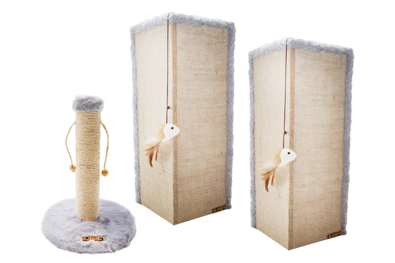 Kit com 2 Arranhadores Canto de Sofá e Arranhador Bolinha Para Gatos