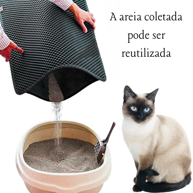 Tapete Coletor de Areia para Gatos